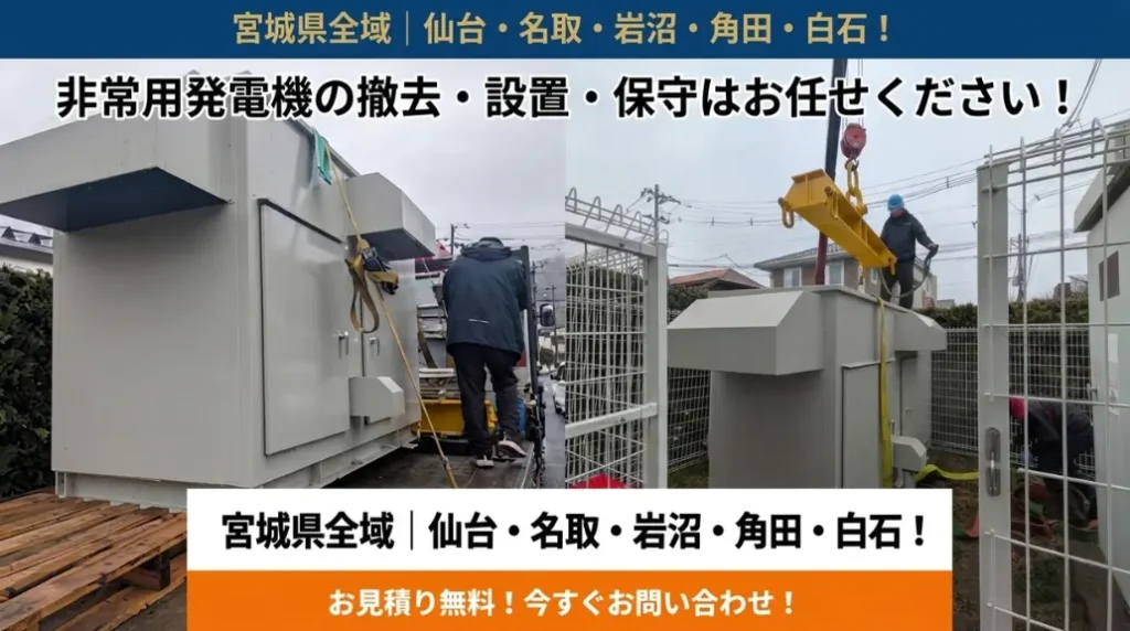 非常用発電機の処分・撤去