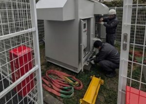 発電機吊上げ準備段取り
