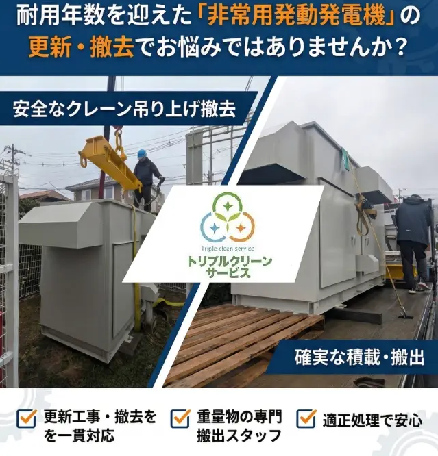 非常用発電機の処分・撤去