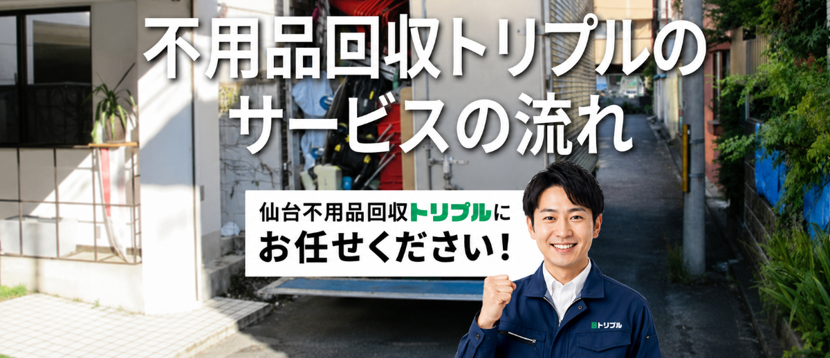 <h1> <alt=”仙台の不用品回収はトリプルにお任せください!/”></h1>